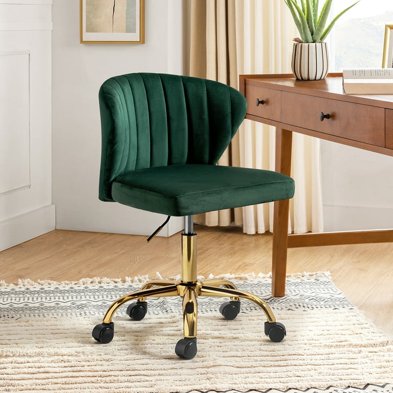 Green desk best sale chair with arms