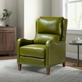 thumbnail image 1 of 14 Karat Home Leather Recliner Chair with Adjustable Backrest & Footrest, Push Back Sofa Chair for Bedroom, Olive, 1 of 10