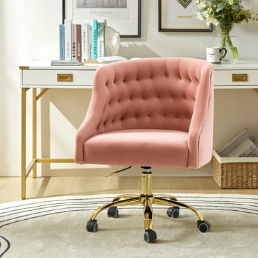 14 Karat Home Lydia 15 in Task Chairs with Swivel, 250 lbs, Pink