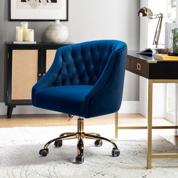 Lydia Manager's Chair with Swivel, Navy