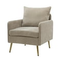 thumbnail image 1 of 14 Karat Home Upholstered Accent Chair with Removable Back and Seat Cushion, Living Room and Bedroom Armchair, Tan, 1 of 10