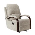 thumbnail image 1 of 14 Karat Home Upholstered Rocking Recliner Chair with Metal Base for Living Room, Beige, 1 of 10