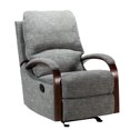 thumbnail image 1 of 14 Karat Home Upholstered Rocking Recliner Chair with Metal Base for Living Room, Grey, 1 of 10