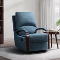 thumbnail image 1 of 14 Karat Home Upholstered Rocking Recliner with Metal Base for Living Room & Bedroom, Navy, 1 of 10