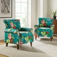 thumbnail image 1 of Wingback Accent Chairs Set of 2 Floral Armchairs Upholstered Living Room, 1 of 9