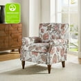 thumbnail image 1 of Wingback Pink Accent Chair Upholstered Living Room Bedroom, 1 of 9