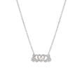 thumbnail image 1 of 14 Karat White Gold and Diamond XO Necklace, 18", 1 of 3