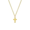 thumbnail image 1 of 14 Karat Yellow Gold Cross Pendant Necklace, 18", 1 of 3