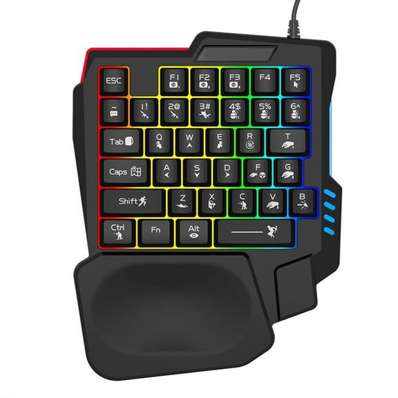 14-Key Mechanical Feel Gaming Keyboard Programmable Single Handed keypad with Ergonomic Designing and Backlight