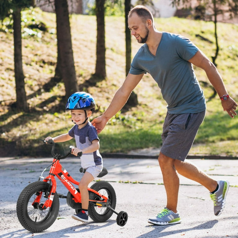 14 Kids Bike for 3 5 Years Old Kids Bicycle with Training Wheels Adjustable Height Seat Post Steel Frame Dual Brake Safe Chain Guard for Boys Girls Pink Walmart