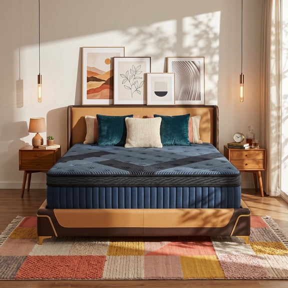 14" King Firm Hybrid Mattress, Balanced Support with Motion-Free and Airflow Design