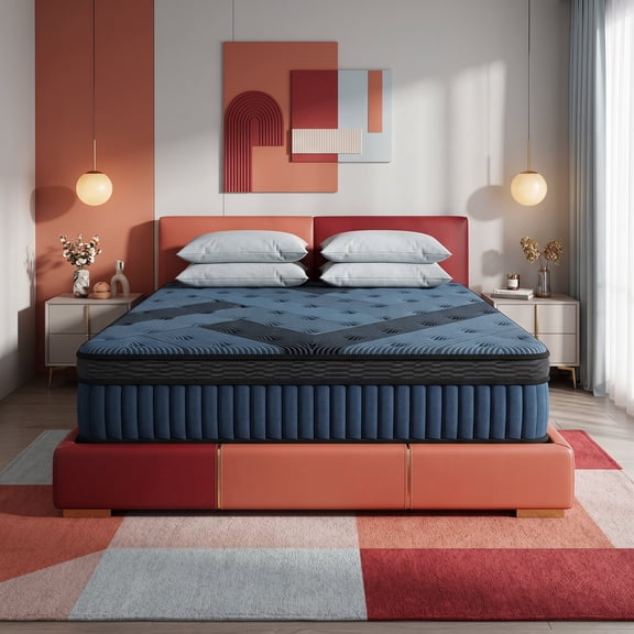 14" King Firm Hybrid Mattress, Balanced Support with Motion-Free and Airflow Design