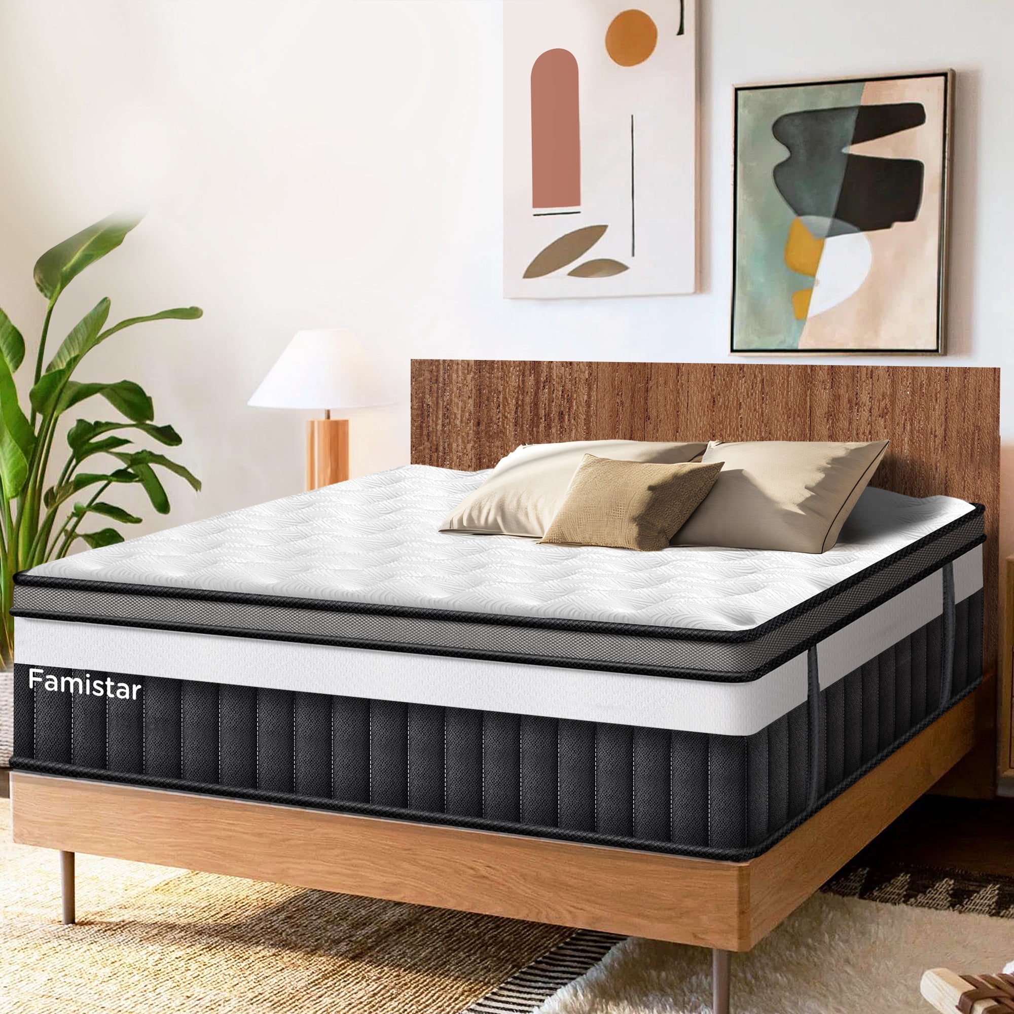 14" King Mattress, Memory Foam Mattress in a Box, Independent Spring