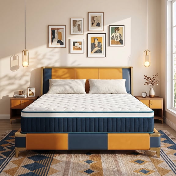 14" King Medium Firm Hybrid Mattress, Balanced Support with Motion-Free and Airflow Design