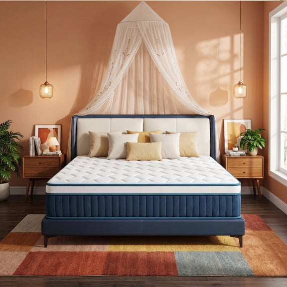 14" King Medium Firm Hybrid Mattress, Balanced Support with Motion-Free and Airflow Design