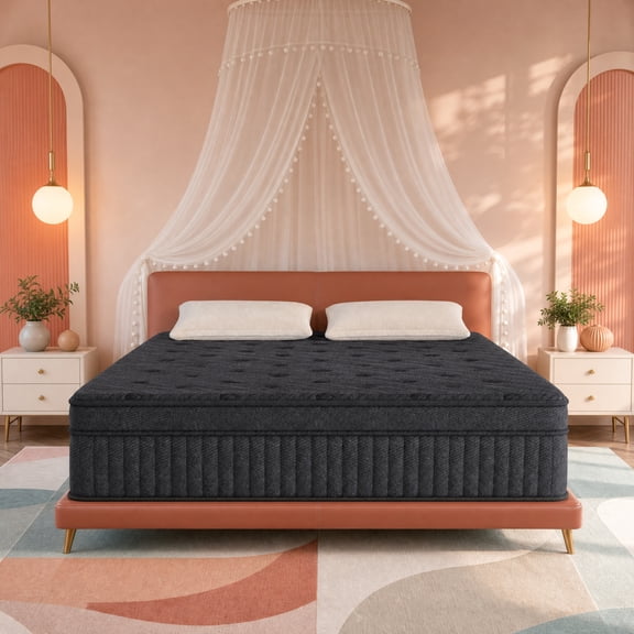 14" King Medium Firm Hybrid Mattress, Balanced Support with Motion-Free and Airflow Design