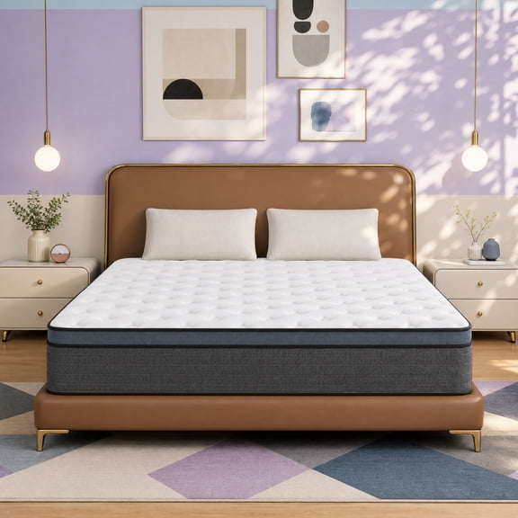 14" King Medium Firm Hybrid Mattress, Balanced Support with Motion-Free and Airflow Design