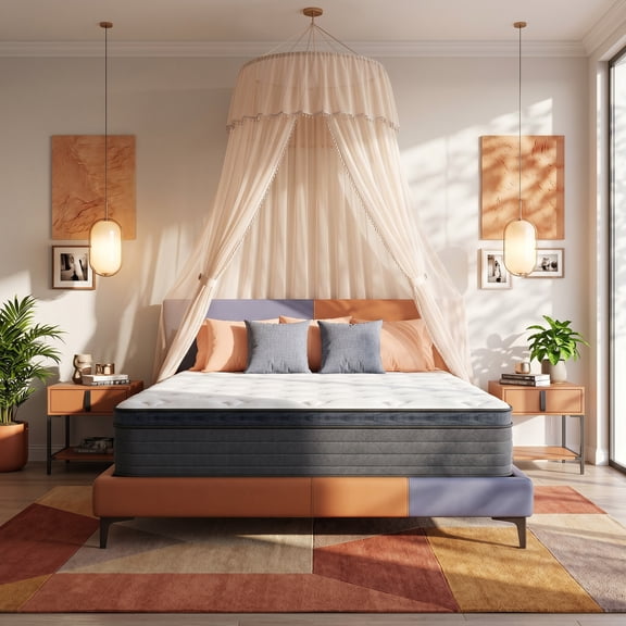 14" King Medium Firm Hybrid Mattress, Balanced Support with Motion-Free and Airflow Design