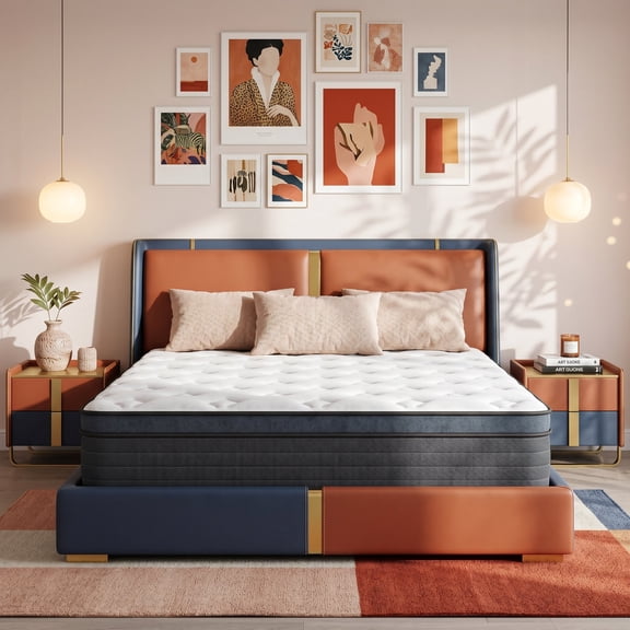 14" King Medium Firm Hybrid Mattress, Balanced Support with Motion-Free and Airflow Design