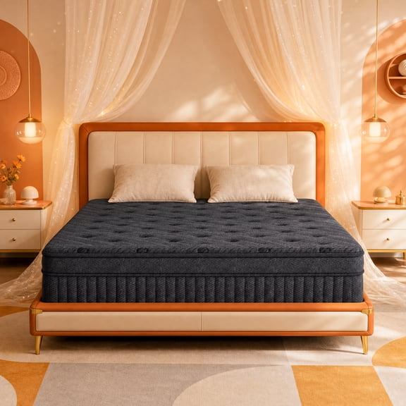 14" King Medium Firm Hybrid Mattress, Balanced Support with Motion-Free and Airflow Design