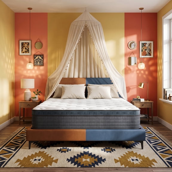14" King Medium Firm Hybrid Mattress, Balanced Support with Motion-Free and Airflow Design