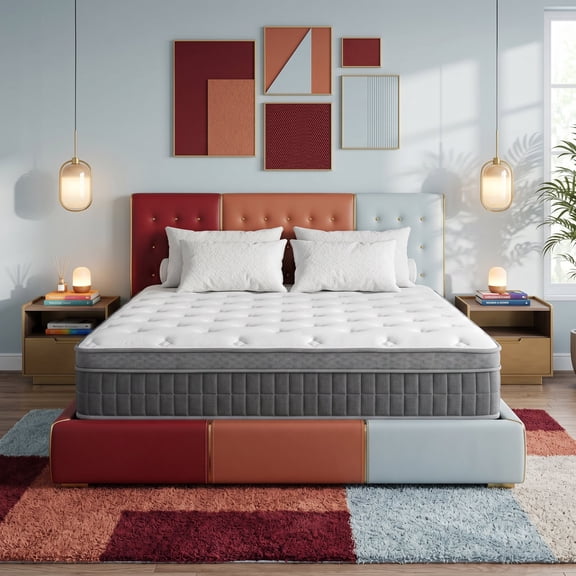 14" King Medium Firm Hybrid Mattress, Balanced Support with Motion-Free and Airflow Design