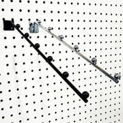 14" L Pegboard 6 Ball Waterfall Faceout Hook, Chrome - 10 Pack