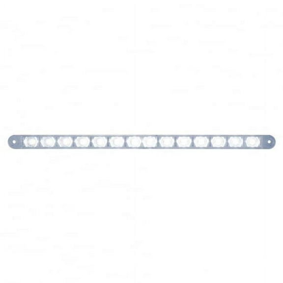 14 LED 12" Auxiliary Strip Light - White LED/Clear Lens