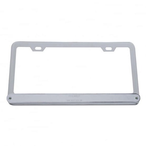 14 LED Light Bar License Frame - Amber LED/Chrome Lens
