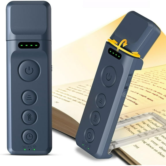 14 LED Sleep Aid Rding Light, Eye Caring Book Light for in Bed, 3 Colors & 5 Brightness Stepless Adjustable, Rechargble 90 Hrs with Timer, Perfect Lamp Bookworms