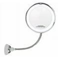 thumbnail image 1 of 14 LED Suction Cup Makeup Mirror - 6.5" 10X Mirror, Flexible 360 Degree Swiveling Gooseneck Cordless Bathroom Vanity Mirror - LED Natural Diffused Bright Light - Portable & Cordless, 1 of 8