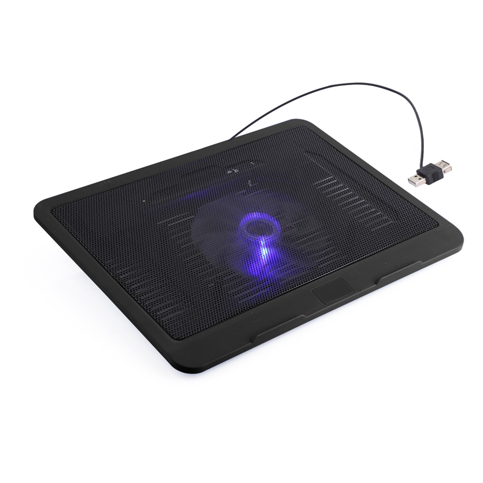 14" Laptop Cooler Pad USB Wired Blue LEDs Hydraulic Bearng Ergonomic Quiet Cooling Fans Notebook Stand For Movies