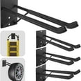 thumbnail image 1 of 14" Large Heavy Duty Garage Hooks, 4-Pack Steel Garage Storage Hooks with Support Rods, Utility Wall Mount Hangers for Power Tools, Car Tires, Ladders, Chairs, Garden Tools and More, 1 of 5