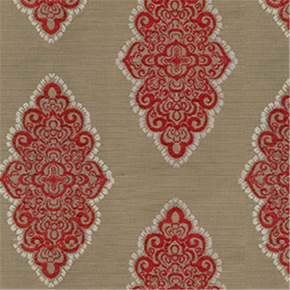 14 Medallion Design Woven Jacquard Fabric - Primrose