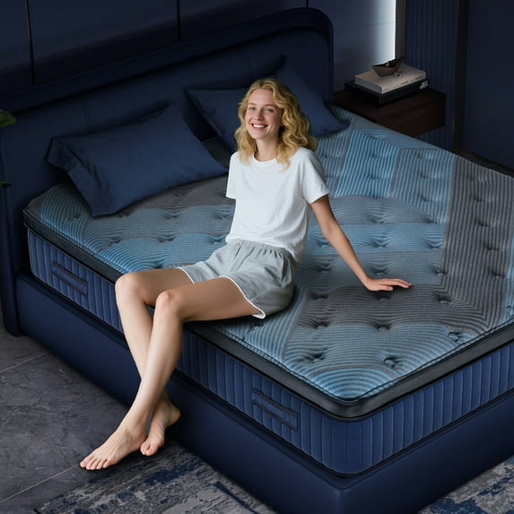 14" Medium Firm Twin Hybrid Mattress, Multiple Layers with Durable Edge Support System