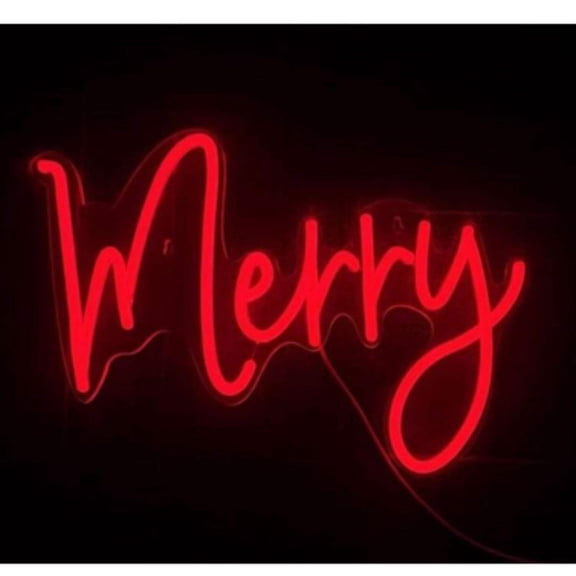 14" Merry Lighted Wall Window Sign