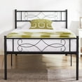 14"Metal Platform Bed Frame with Headboard,Premium Steel Slat Support