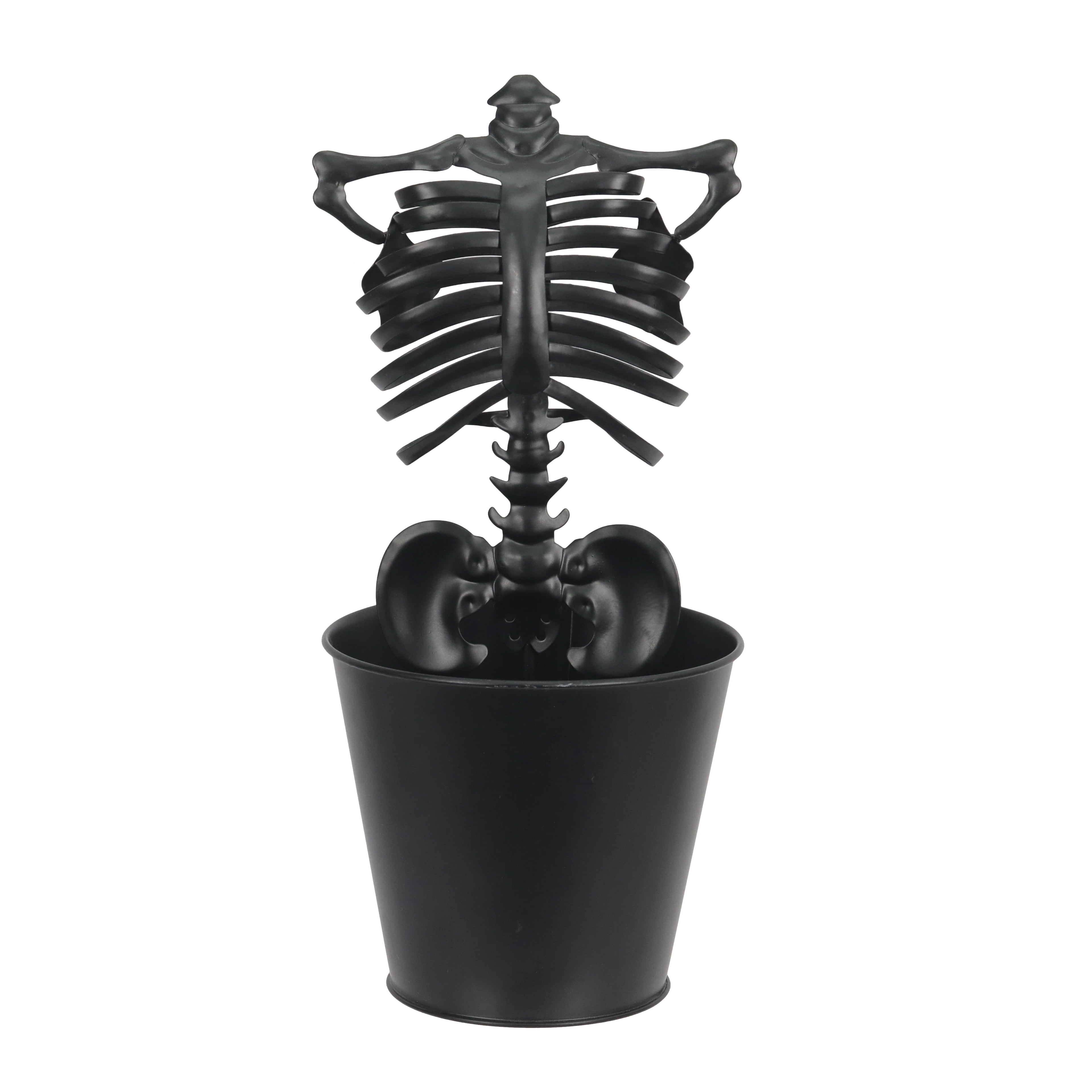14" Metal Skeleton Planter by Ashland-Halloween Decorations for Home