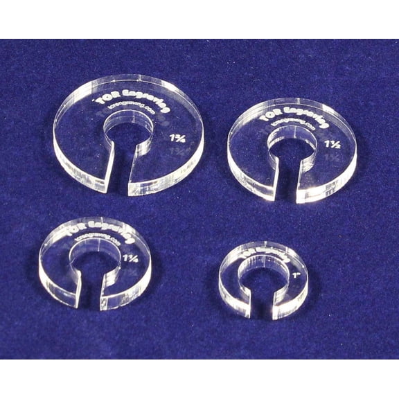 14 Mm Hopper Foot Templates 1", 1 1/4", 1 1/2", 1 3/4" for Greater Than 1/2" Foot Common on Apqs Machines