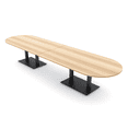thumbnail image 1 of 14' Modular Racetrack Conference Table With Double Bases Power Units, 1 of 5