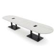 thumbnail image 1 of 14' Modular Racetrack Conference Table With Double Bases Power Units, 1 of 7