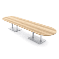 thumbnail image 1 of 14' Modular Racetrack Conference Table With Square Bases Power Units, 1 of 5