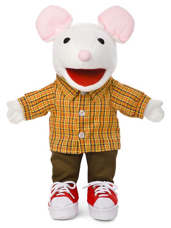 14" Mouse w/ Sneakers, Animal Hand Puppet
