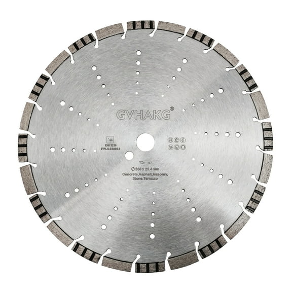 14"  Multi-Purpose Concrete Diamond Blade for Concrete Asphalt Masonry Stone Terrazzo 1"-20mm Arbor