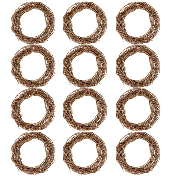 14" Natural Grapevine Wreath by Ashland - Ready-to-Decorate Rustic Home Decor for Weddings - Birthdays - Parties - and Holidays - Bulk 12 Pack