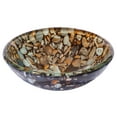 thumbnail image 1 of 14" Natural Pebble Pattern Glass Vessel Sink, 1 of 16