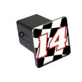 thumbnail image 1 of 14 Number Checkered Flag, Racing 2" Tow Trailer Hitch Cover Plug Insert, 1 of 1