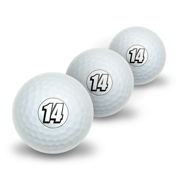 14 Number Fourteen Novelty Golf Balls 3 Pack