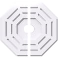 thumbnail image 1 of 14"OD x 2"ID x 5 1/2"C x 1"P Westin Architectural Grade PVC Contemporary Ceiling Medallion, Two Piece, 1 of 11
