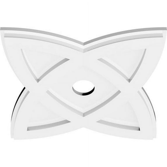14"OD x 2"ID x 5 1/4"C x 1"P Cosmo Architectural Grade PVC Contemporary Ceiling Medallion